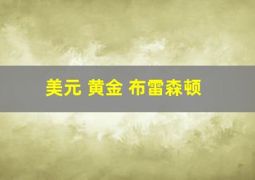 美元 黄金 布雷森顿